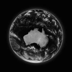 Australia on dark planet Earth