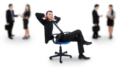Business man relaxing at office