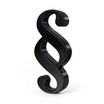 Paragraph sign - black finish - front left view