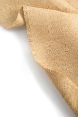 burlap hessian sacking isolated on white