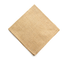 burlap hessian sacking isolated on white