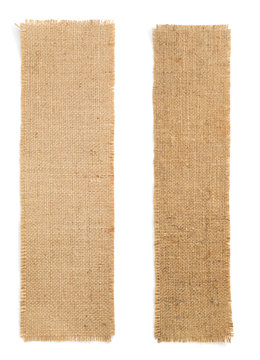 burlap hessian sacking isolated on white