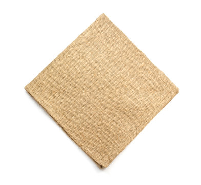 burlap hessian sacking isolated on white