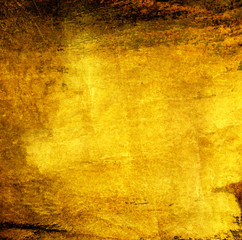 abstract gold art grunge on dark background
