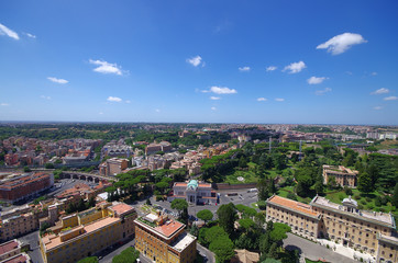 Fototapeta na wymiar Aerial view of the Vatican City and Rome, Italy.
