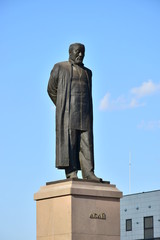 Fototapeta premium Monument to the great Kazakh poet Abai in Astana, Kazakhstan