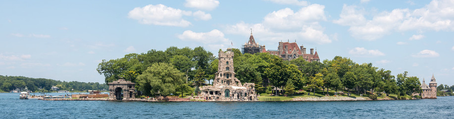 Panoramic View Boldt Castle on Heart Island
