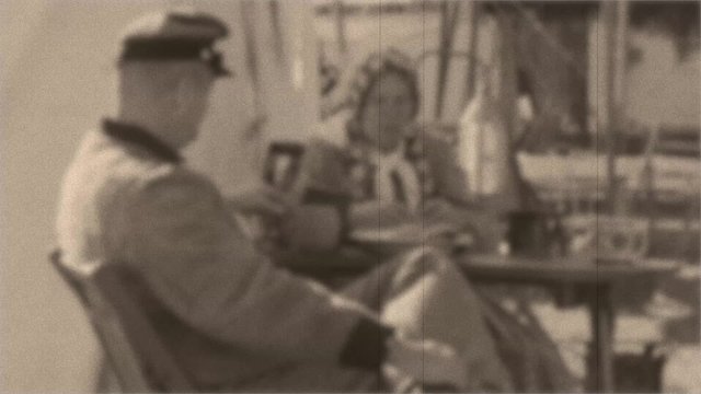 Soldier dining with a lady