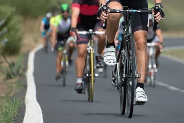 Tableaux ronds sur aluminium brossé Vélo cycling competition