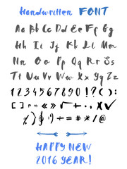 Handwritten alphabet