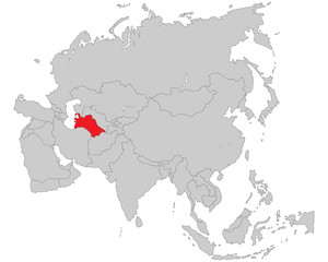 Obraz premium Asien - Turkmenistan