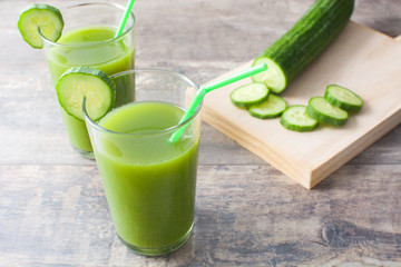 Green smoothie with cucumber