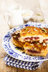 French toasts with jam