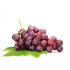 Red grape isolated on white background (Fruit)