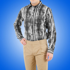 Male shirt isolated on white