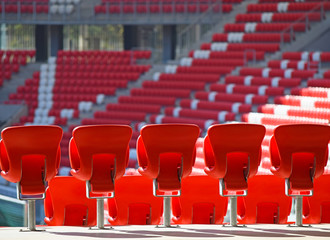 Fototapeta premium Bleechers in the stadium