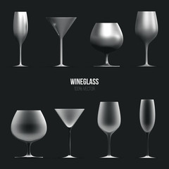 Template of wineglass for liquid.