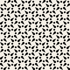 Vector Seamless Black and Wite Geometric Pattern