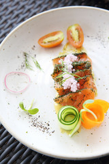 salmon gravlax