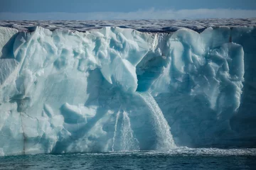 Schilderijen op glas beautiful iceberg in Arctic for background © ksumano