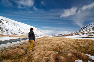 woman hiking in nature