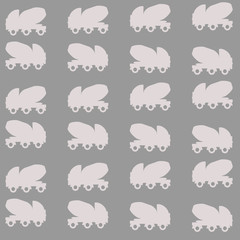 Mixer truck vector pattern.