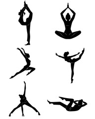 Girl doing exercises