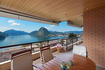 Interior, beautiful terrace