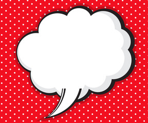 Blank Speech Bubble Pop art Background