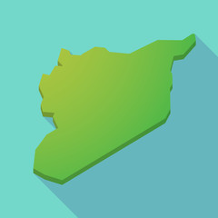 Long shadow Syria green map