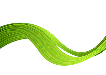 Obraz na płótnie Canvas Green striped abstract wave