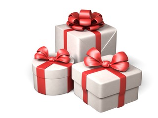 Gift Box Set. 3d rendering