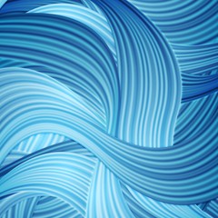 Blue striped waves abstract pattern design