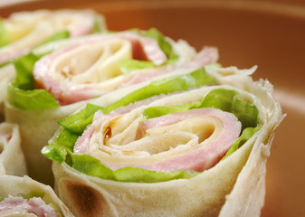 healthy club sandwich pita bread roll