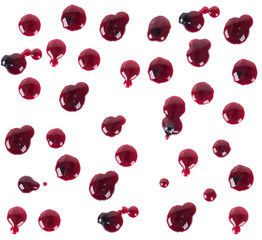 Drops jam, isolated on a white background.