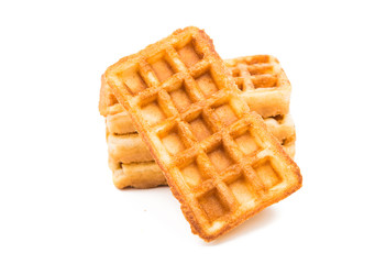 Freshly baked belgium waffles