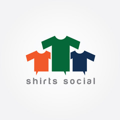 shirts social concept vector design template