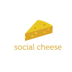 social cheese concept vector design template