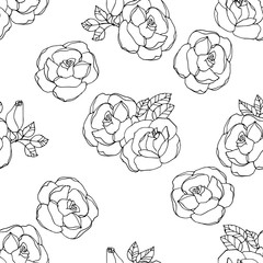 seamless pattern with roses