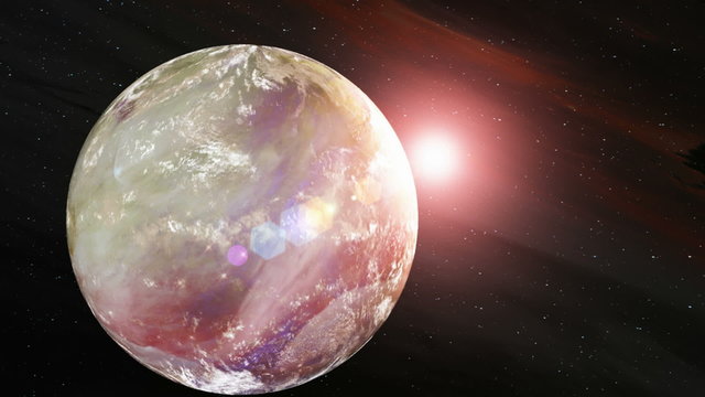 Extrasolar exoplanet  animation 3D 