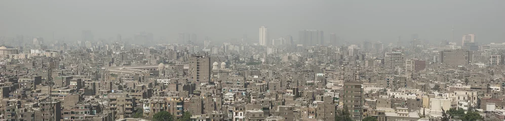 Tuinposter Veduta panoramica della città del Cairo in Egitto   © giamplume