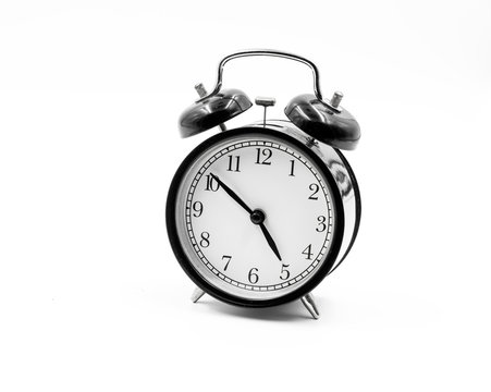 Alarm clock on white background