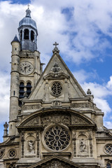 Obraz premium Saint-Etienne-du-Mont Church (1624) near Pantheon. Paris France.