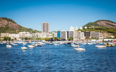 Obraz premium Harbor in Guanabara Bay, Rio de Janeiro, Brazil.