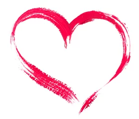 watercolor heart isolated on white background. © naataali