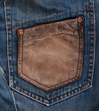 Blue Denim Texture, Background, Jeans, pocket.