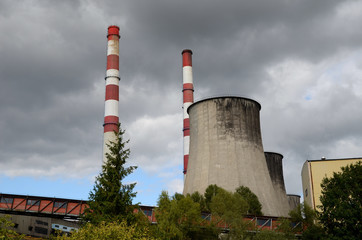 Fototapeta na wymiar Power plant (Łagisza in Poland)