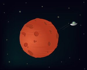 Planet Mars illustration © dari87