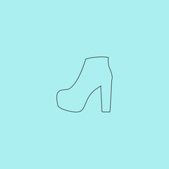 Womens shoes icon, vector illustration. 