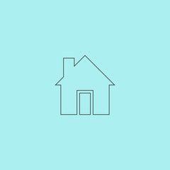 retro style home icon isolated 